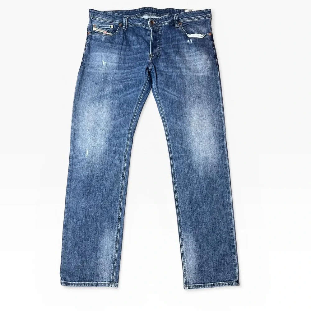 Diesel Safado-R Regular Slim Straight Jeans Size 38x32 Stretch Y2K Distressed